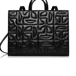 Telfar Large Black Quilted Moose Knuckles Handbag